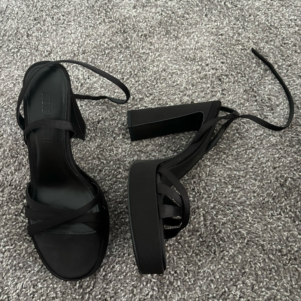 Steve Madden Black Platform Heels